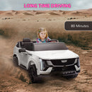 12V White Cadillac Escalade IQ Kids Ride-On Truck with Remote Control for Two