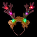 Festive Glow Reindeer Antler Headband for Adults and Kids Parties