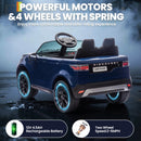 12V Remote Control Dual Motor Ride-On Land Rover Style Car for Kids - Dark Blue