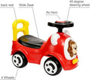 Monkey-Themed Red 4-Wheel Ride-On Car for Toddlers Ages 1-3