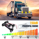 Dual Trumpet Electric Train Horn System - Powerful 150dB Sound at 12V