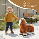 Qaba 6V Electric Ride-On Horse for Kids Ages 1.5 to 5 in Dark Brown