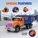 Set of 4 Friction-Driven Fire Truck and City Vehicle Toys for Children Ages 3-5 with Lights and More