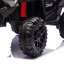 Black 24V 400W Kids UTV Ride-On Car with Parental Remote and Four-Wheel Suspension LED