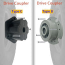 6-Piece Tire Coupler and Axle Connector Set with Motor Assembly and Traction Bands