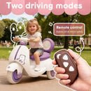 12V Three-Wheeled Electric Motorcycle for Kids Ages 1-3 with Parental Remote and Gentle Start