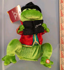 Gemmy Singing Christmas Frog Plush Toy with Festive "Deck The Halls" Theme