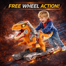 Orange Dinosaur Battery-Powered Ride-On Car for Toddlers