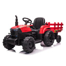 12V Ride-On Electric Tractor with Detachable Trailer and 7-LED Headlights for Toddlers