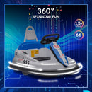 360° Electric Kids Bumper Car with Full Rubber Protection and Central Control Wheel
