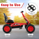 Kids 4-Wheel Pedal Go Kart with Steering Handle for Toddlers