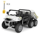 24V Electric Ride-On Dump Truck for Kids - White 2-Seater Vehicle