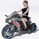 Grey 12V Electric Motorcycle for Kids with USB MP3 – Perfect Gift for 3-4 Year Olds