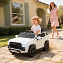 12V Chevrolet Tahoe Licensed Kids Ride-On Car with Dual Motors and Remote Control - White