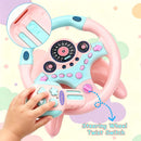Interactive Steering Wheel Toy for Kids with Lights, Music, and Suction Cup Base