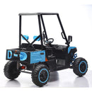 24V 4WD Blue Kids Golf Cart Ride-On with Remote Control, LED Lights, Sounds, and Two Seats