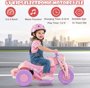 6V Electric Kids Motorcycle Ride-On Car with Bubble Maker and Foot Pedal