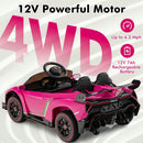 Dual Seat Electric Ride-On Car, 12V 4WD Licensed Lamborghini Veneno