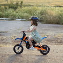 High-Speed 24V Electric Dirt Bike for Kids with Leather Seat