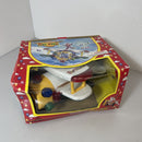 Vintage Battery-Operated Toy Airplane with Wing Walking Clown Figure
