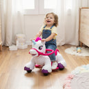 12V Electric Horse Toy with Carrot Accessory, Comb, and Animal Sounds