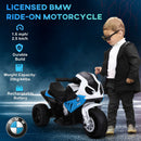 6V Licensed BMW S1000RR Blue Kids Three-Wheel Ride-On Motorcycle with Headlight