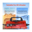 36 Volt Golf Cart Battery Charger with Crowfoot Plug for EZGO TX in Green and Orange
