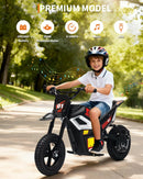 24V 10Ah Electric Dirt Bike for Kids with 350W Brushless Motor and Bluetooth, Suitable for Ages 10+