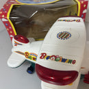 Vintage Battery-Operated Toy Airplane with Wing Walking Clown Figure
