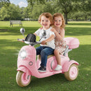HEIMILI 12V Two-Seater Electric Motorcycle for Kids, Mini Electric Bike