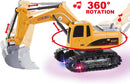 Dual Pack Remote-Controlled Construction Vehicle Toy Set with Friction-Driven Excavator