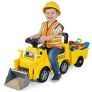 Dual-Function Ride-On Excavator with Removable Trailer, Secret Storage Seat, and Music