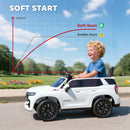 12V Chevrolet Tahoe Licensed Kids Ride-On Car with Dual Motors and Remote Control - White