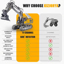 Rechargeable 11 Channel RC Excavator Toy for Boys Aged 6-12