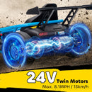 Children's Electric Drift Kart with Dual Motors - 24V 7AH, 8.1 MPH, Blue