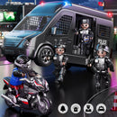 Lights & Sounds Friction Police Car Toy Truck for Kids Aged 3-12