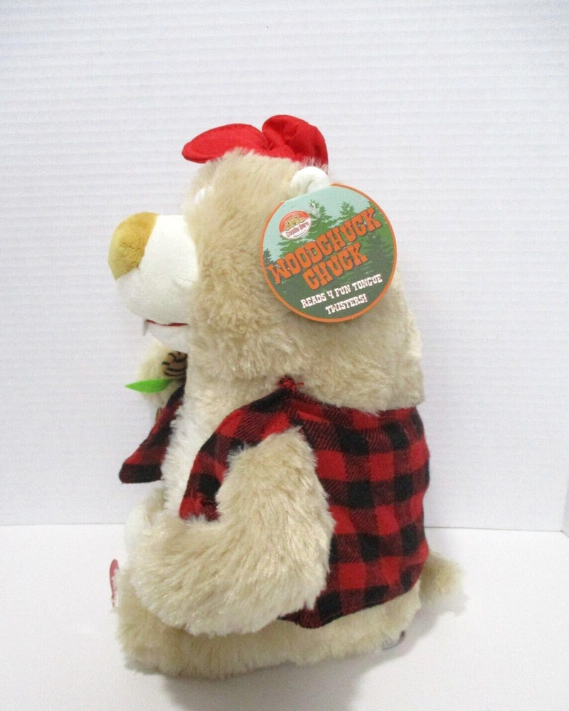 Animated Deluxe Woodchuck Toy 11-Inch Tall Talking with 4 Fun Tongue Twisters