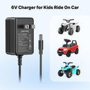 6V Charger for Kids' Ride-On Cars, Black