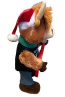 Festive Animated Cow with Guitar Playing Jingle Bells