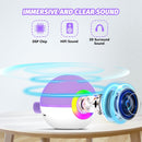Mgaolo Compact Karaoke System for All Ages, Wireless Bluetooth Purple with Dual Microphones