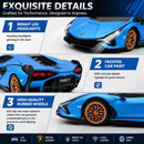 QUN XING 1:24 Blue Lamborghini Remote Control Car with 2.4G Technology