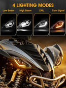 Yamaha Raptor YFZ Wolverine Compatible ATV LED Headlights