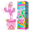 Interactive Singing Cactus Plush Toy with LED Lights for Girls