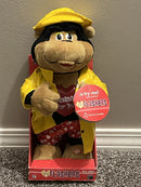 GEMMY 14" Flirty Singing Plush Gorilla with Banana Theme