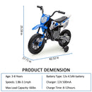12V Electric Dirt Bike for Kids - 50W Dual Motor Ride-On Motorcycle for Ages 3-8