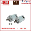 Set of 2 24V 30000RPM Electric Motors for Ride-On Car Power Wheels Repair