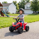 Qaba Red Kids Quad ATV with 6V Battery and Handlebar Controls
