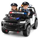24V All-Terrain Electric Ride-On Toy with Megaphone Siren and Flashing Lights