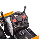 24V Electric Ride-On Tractor Excavator for Kids with Parental Control Dump Wagon