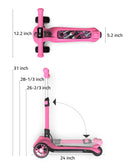 Elecorange T500 Kids Electric Scooter with Large Light-Up Wheels and Adjustable Settings
